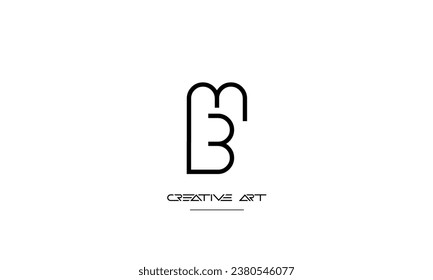 BM, MB, B, M letras abstractas monograma logotipo