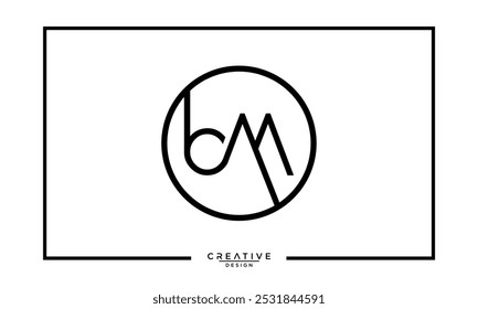 BM, MB, B, M, Abstract Letters Logo Monogram