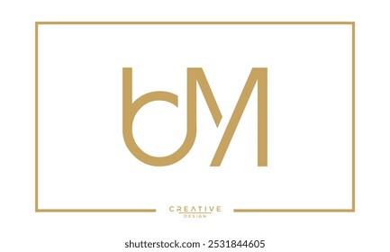 BM, MB, B, M, Monograma do logotipo de letras abstratas