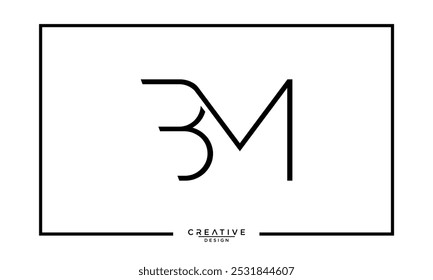 BM, MB, B, M, Abstract Letters Logo Monogram