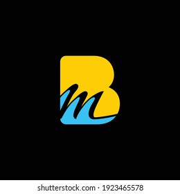 BM or MB B and M Creative and Modern Letter Logo Design