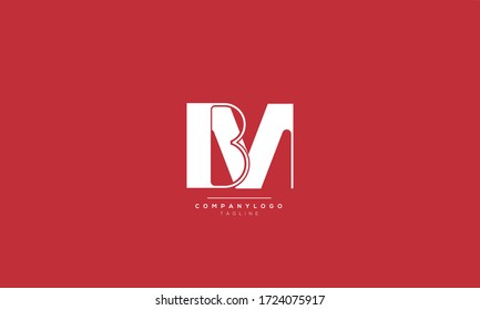 BM MB B M Letter Logo Design Symbol Vektor Symbol