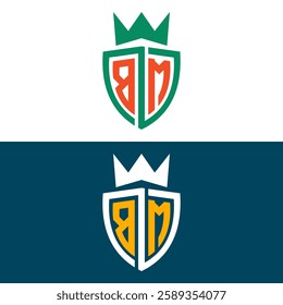 BM MB letter logo set design