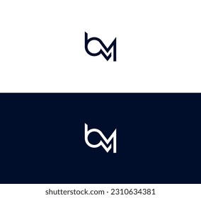 BM, plantilla abstracta del logotipo del vector de letra MB