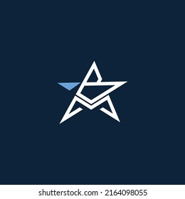 Las letras BM o MB forman un símbolo de logotipo de forma estrella, símbolo de icono, ilustración vectorial