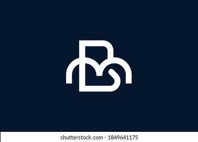 BM MB logo design concept with background. Initial based creative minimal monogram icon letter. Modern luxury alphabet vector design