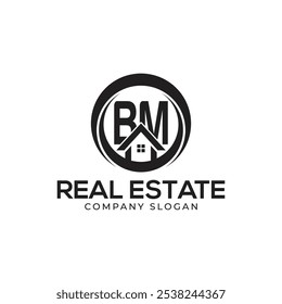 Plantilla de Logotipo de Bienes Raíces BM