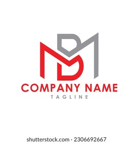 BM typography logo design alphabet