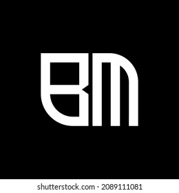BM Unique abstract geometric vector logo design.
