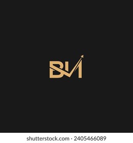 BM Einzigartiges und modernes Logo-Design-Symbol Vector,
