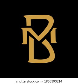 BM Vintage Initial Logo Symbol
