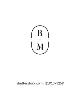 BM wedding logo concept in high quality professional design that will print well across any print media