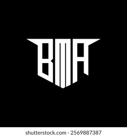 BMA letter logo design with white background in illustrator, vector logo modern alphabet font overlap style, calligraphy designs for logo, Poster, Invitation, etc.