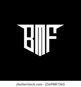 BMF letter logo design with white background in illustrator, vector logo modern alphabet font overlap style, calligraphy designs for logo, Poster, Invitation, etc.