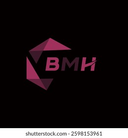 BMH creative minimalist letter logo. BMH unique vector initials alphabet letter logo design

