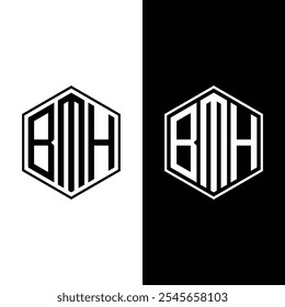 BMH Letters Logo Initial Logo Identity Your Business Company Stock Vector