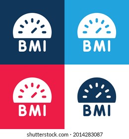 Bmi Blue And Red Four Color Minimal Icon Set