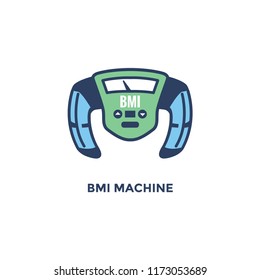 BMI - Body Mass Index Icon - BMI Machine - Green And Blue