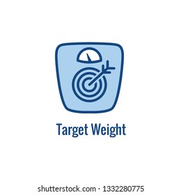 BMI / Body Mass Index Icon w image portraying weight balance