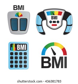 BMI or Body Mass Index Icons