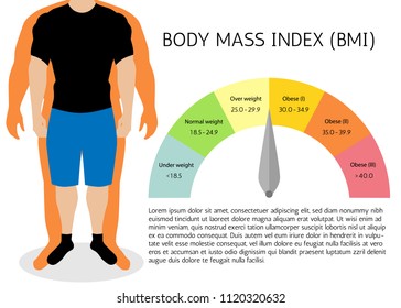 Ilustración de gráfico gráfico gráfico gráfico gráfico.Vector de índice de masa corporal o de masa corporal.