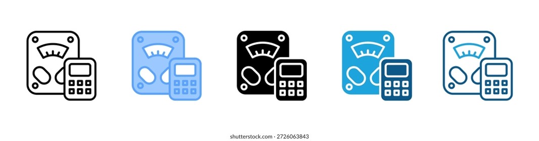 Conjunto de iconos de IMC colección de estilos múltiples
