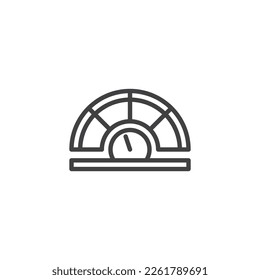 Bmi Index Scale line icon. linear style sign for mobile concept and web design. Body Mass Index outline vector icon. Symbol, logo illustration. Vector graphics