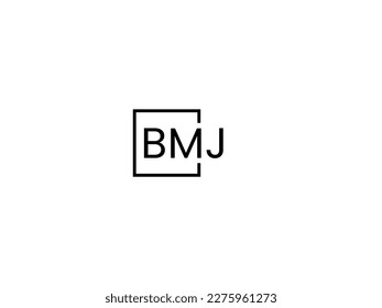 BMJ Letter Initial Logo Design Vector Illustration