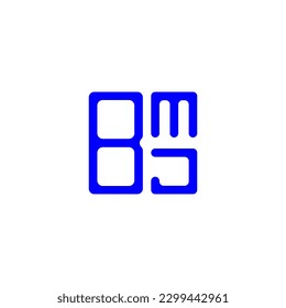 Diseño creativo del logotipo de la letra BMJ con gráfico vectorial, logotipo BMJ simple y moderno.