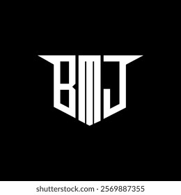 BMJ letter logo design with white background in illustrator, vector logo modern alphabet font overlap style, calligraphy designs for logo, Poster, Invitation, etc.