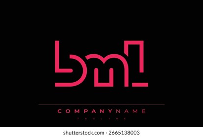 BML abstract letter logo design. Modern Business Logo Design With Abstract Typography and Contemporary Style