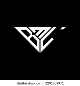 BML letter logo creative design with vector graphic, BML simple and modern logo in triangle shape.