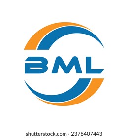 BML letter logo design on a white background or Monogram logo design for entrepreneur and business.