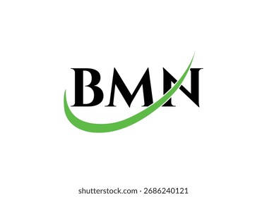 BMN Letter Modern  Monogram Logo | Minimal Initials Icon Design.