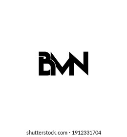 diseño original del logotipo de la letra bmn en monograma