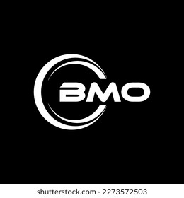 Diseño del logo de la carta BMO en la ilustración. Logo vector, diseños de caligrafía para logotipo, afiche, invitación, etc.