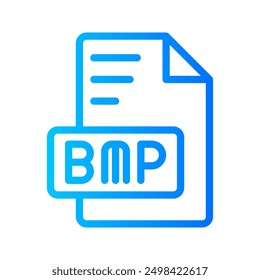 Bmp Document file picture gradient icon. format file type icons symbol, Extension, type data, vector illustration.