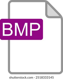 The BMP file icon isolated on white background