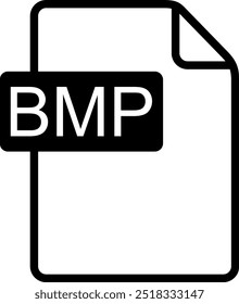 Ícone do arquivo BMP isolado no plano de fundo branco