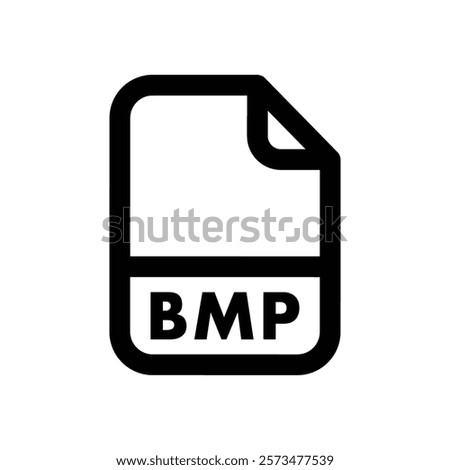 BMP File icon, Line Vector graphics