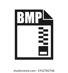 BMP File Vector Icon, Flat Design Style