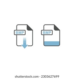 BMP Format Download Icon - Format Extension File Icon Vector Illustration For Web and Graphics Design.