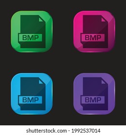 Bmp four color glass button icon