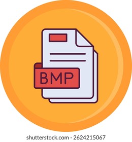 Design de ícone de vetor de linha Bmp