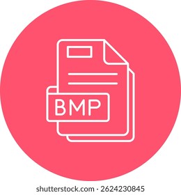 Design de ícone de vetor de linha Bmp