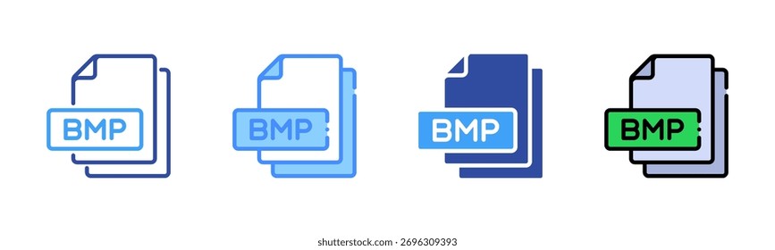 Conjunto De Ícones De Estilo Múltiplo Bmp