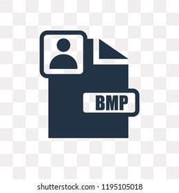 Bmp vector icon isolated on transparent background, Bmp transparency concept can be used web and mobile