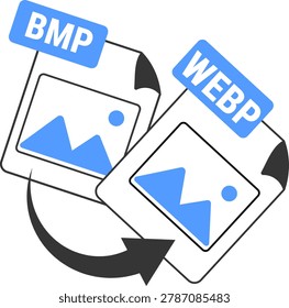 bmp to webp illustration for ui design and web design