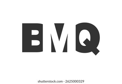 BMQ logo design. Initial letter B M Q bold font style for tech startups, consulting, corporate branding. Creative company name, headlines typography identity, trendy logotype. Vector illustration.