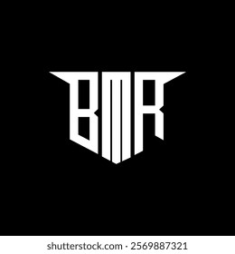 BMR letter logo design with white background in illustrator, vector logo modern alphabet font overlap style, calligraphy designs for logo, Poster, Invitation, etc.